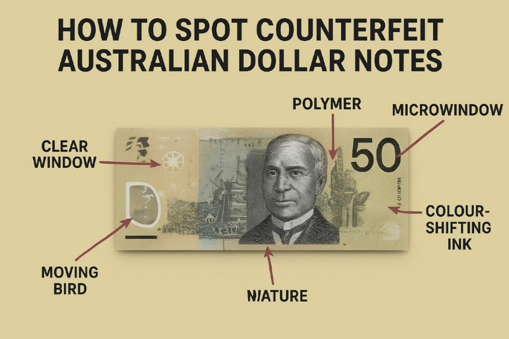 How to Spot counterfeit Australian Dollar (AUD)